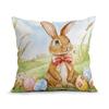 Easter Bunny Illustration Cushions Pillowcase Polyester Cushion Cover Throw Pillow Pillowcover Home Car Sofa Decor