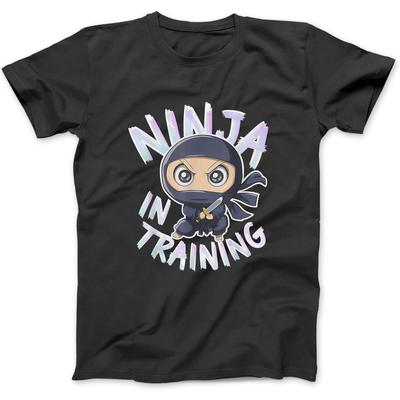 Ninja em Treinamento Fantasia Festa Guerreiro Meninas Crianças Camiseta, Moletom, Blusa de Moletom para Homens Mulheres Crianças Feito no Canadá Preto