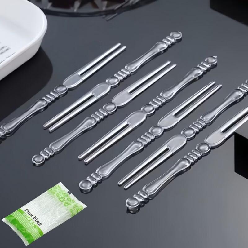 ZISIZ Individually Wrapped Disposable Fruit Forks