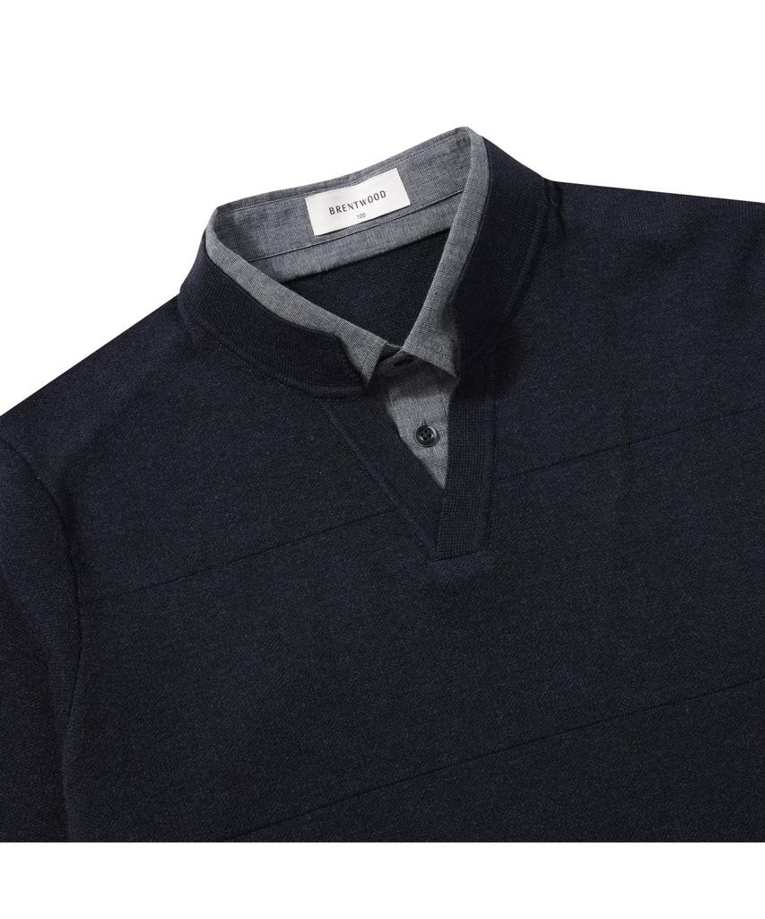 BRENTWOOD [Innova] Washable Shirt Layered Sweater Brwax25151Nyx