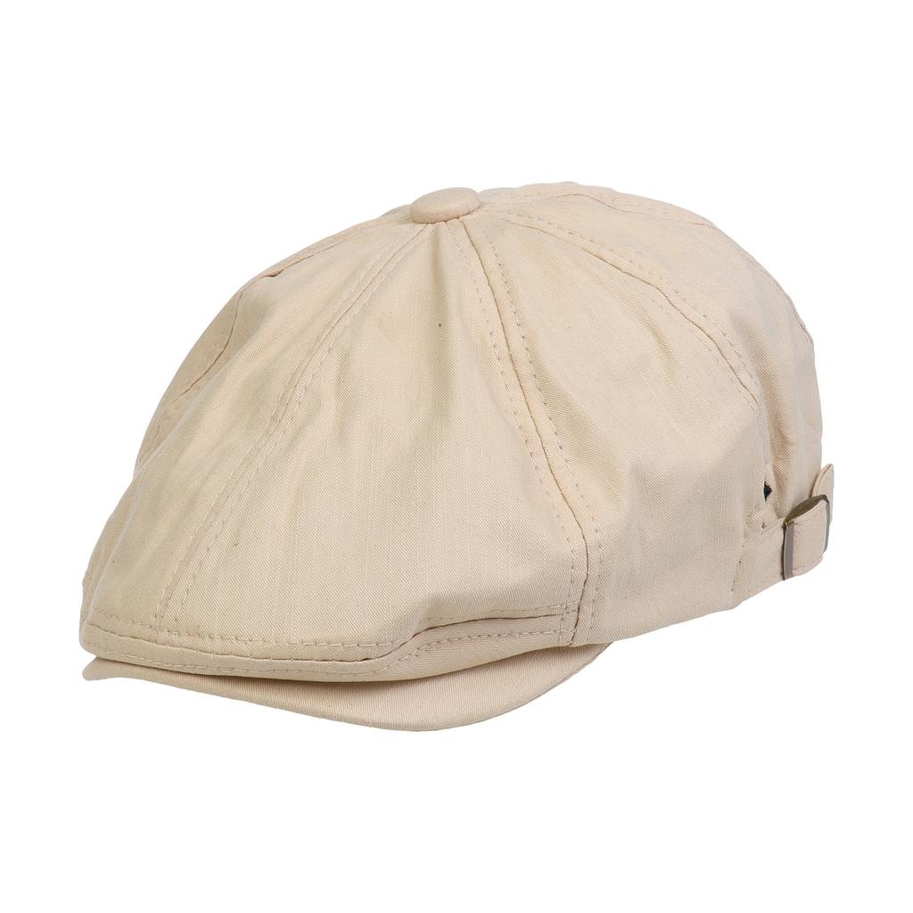 Men Women Vintage Solid Flat Cap 65% Cotton Newsboy Ivy Hat Adjustable Beret Painter Cap Retro British Forward Cap