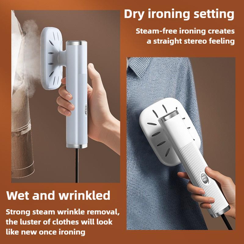 Handheld Steam Iron for Flat Ironing and Hanging Iron for Quick Wrinkle Removal, Suitable for Travel and Home Use