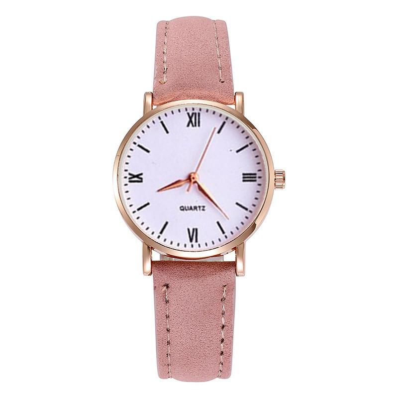 Atmospheric Fashion Pink Men'S And Women'S Watches Student Thin Belt Small Dial Small Simple Trend Spring