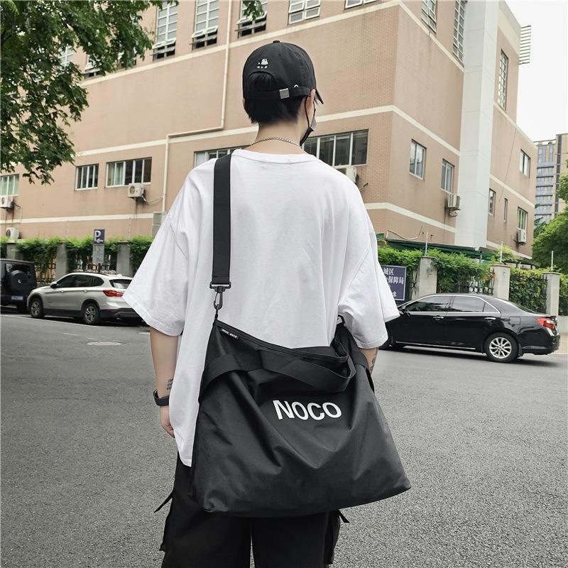 Street Trend Letter Printing Handbag Large Capacity Shoulder Bag Men's and Women's Bags Lightweight and Lightweight Large Capacity