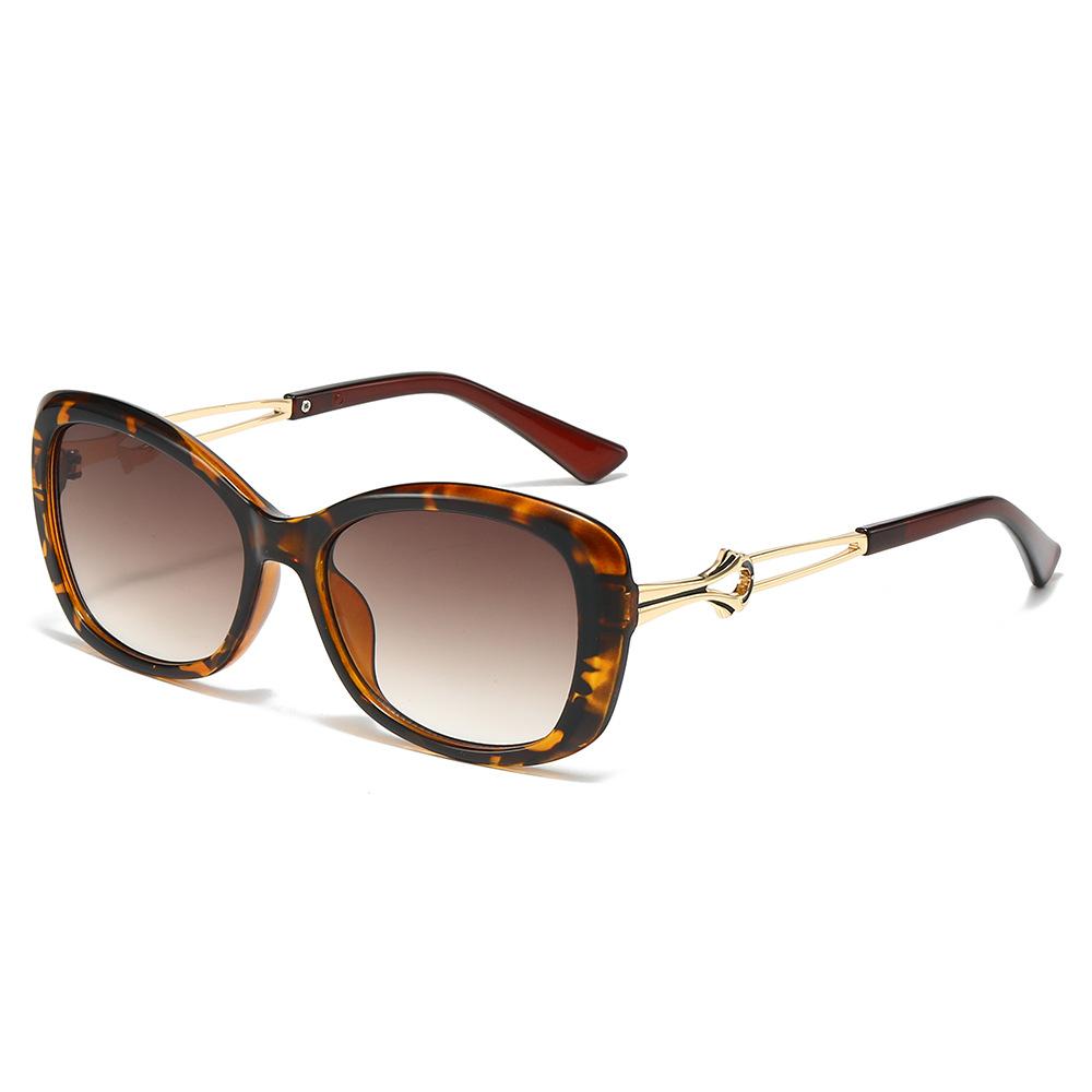 Retro Leopard Print Gradient Square Women Sunglasses Personality Brand Hollow Design Fashion Trend Men Versatile Glasses Uv400
