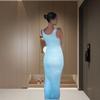 2024 Fashion Sexy U-Neck Slimming Bodycon Sequin Sleeveless Dress