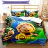 3pcs Custom Name Maya the Bee Bedding Set Duvet Cover Closure Includes 1 Duvet Cover & 2 Pillowcases, Soft and Comfortable for All Seasons.