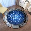 Tapete Redondo Stargate Tapete de Filme para Decoração de Sala de Estar Quarto Área ao Lado da Cama Tapete Macio para Berçário