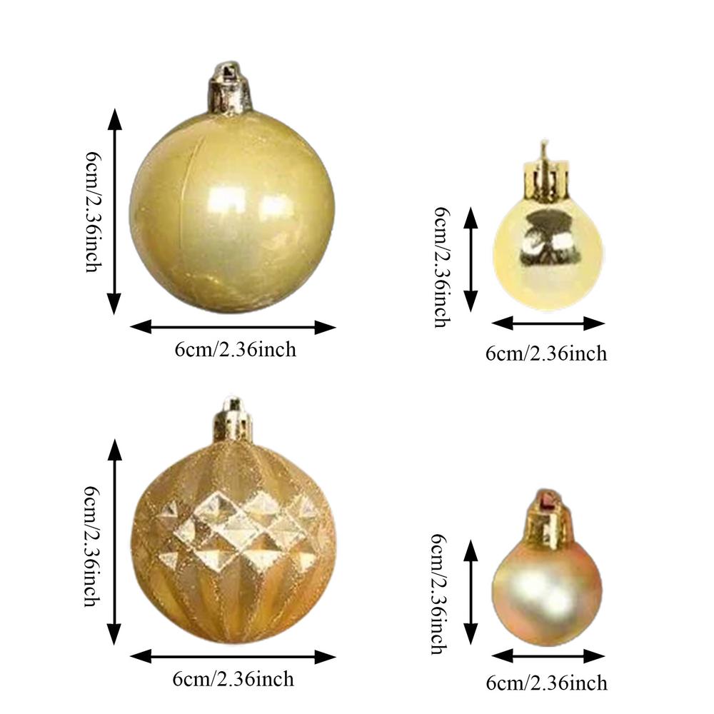 Christmas Ball Ornaments 40 Pieces Holiday Decorative Balls Hangable Christmas Ornament For Housewarming Living Room Indoor