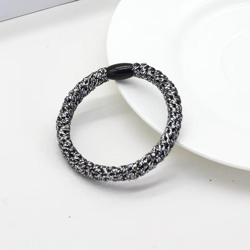 High-Elastic Embroidery Thread Hair Tie for Women - Twisted Ponytail Holder