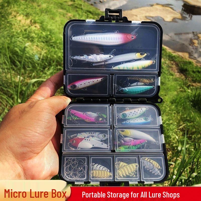 

Lure Micro Double-Layer Multifunctional Fishing Box: Portable Accessory Holder for Hooks, Lead Sheets, and Baits Others