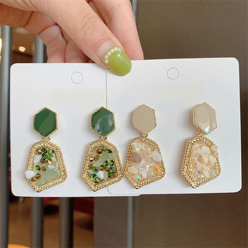 New Geometric Dangle Earrings For Woman Fashion Korean Jewelry Temperament Girl's Daily Wear Earrings
