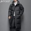 BITCED Couple's Matching Long Down-Filled Cotton Jacket Winter Thickened Warm Fashion Coat