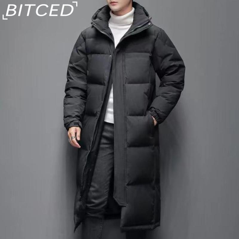 BITCED Couple's Matching Long Down-Filled Cotton Jacket Winter Thickened Warm Fashion Coat