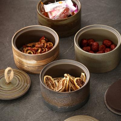 Barattolo di ceramica per conservare il tè, contenitore per il tè, contenitore per il tè, organizzatore per il tè, barattolo per caramelle, scatola per alimenti, barattoli decorativi, barattolo per il tè, contenitore per cereali