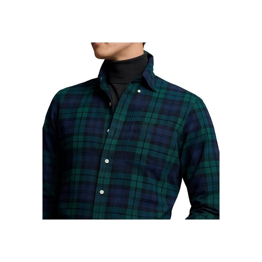 Polo Ralph Lauren Embroidered Plaid Point Collar Long Sleeve Shirt Men Shirts Multicolor MNPOWOV16823881-999