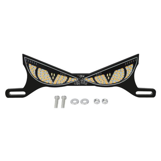 Motorcycle License Plate Screw Light with Demon Eye Shape Rear Taillights