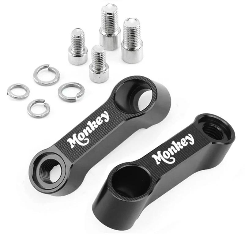 2 Stück Motorradzubehör Aluminium Spiegel Erhöhungs-Verlängerungshalter Rückspiegel Verlängern Für Honda Monkey Z125 Z120 z 125