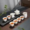 Dehua White Porcelain Gongfu Tea Set with Mutton Fat Jade Finish