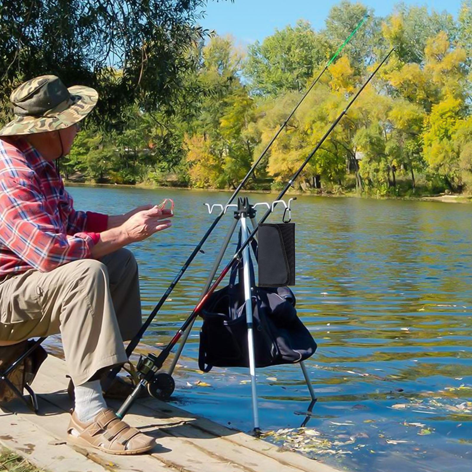 

Небольшая сумка для рыболовных снастей с прозрачным мешочком для приманок и карабином D, мягкий пластиковый органайзер для приманок, чехол для хранения червей