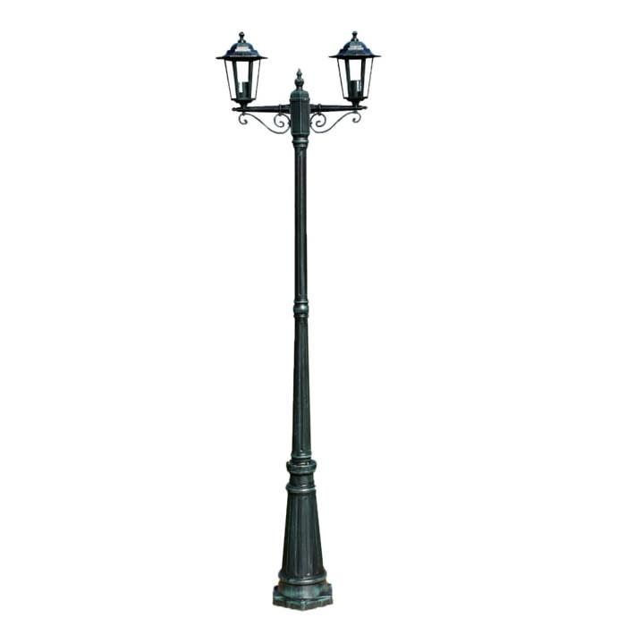 VidaXL Lampe Extérieure Double Hauteur 215 cm Lampadaire Lampe de Jardin 40247