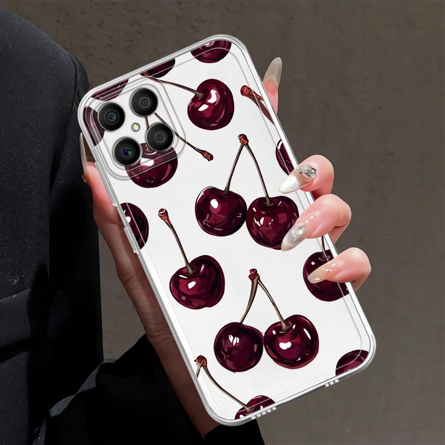 

Case for Honor X9a X9b X8a X7b X8 90 Lite X8b Soft Phone Cover Fruit Cherry Honor X7b