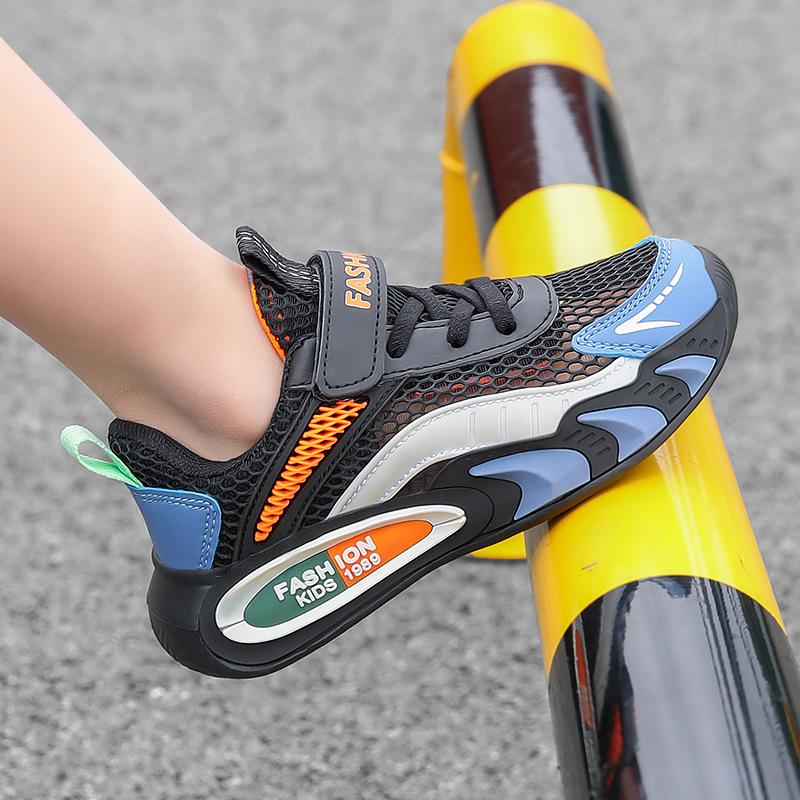 Jungenschuhe 2025 Sommer neu Mittel- und ältere Kinder Mesh Großmaschiges Kinder-Sportschuhe Grundschul-Laufschuhe