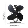 Stove Fan Fireplace Blower Non Electric Thermal Burning Stove Fan Warm Air Circulating Blower Sturdy Wood Log Burner Fan Stove