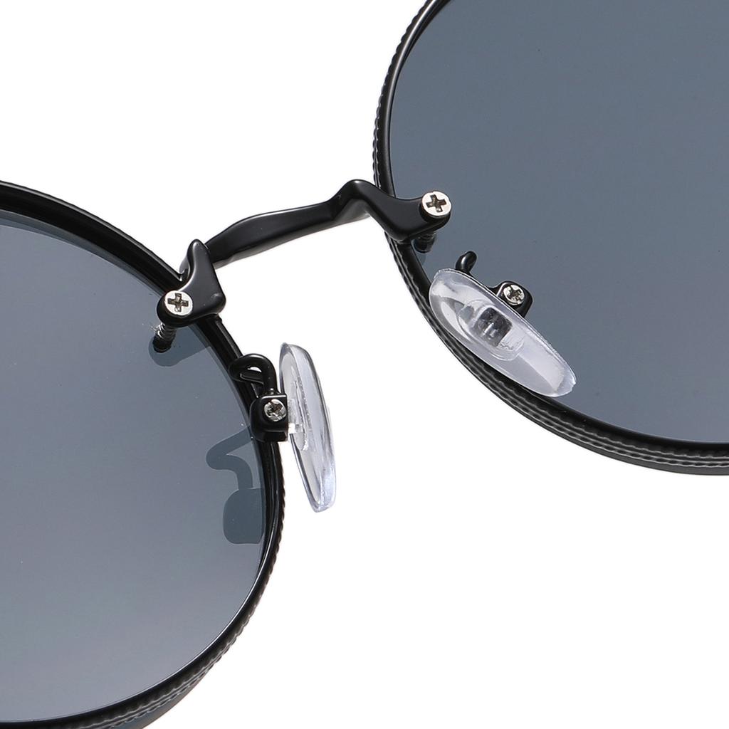 Individuality Anti-glare Sunglasses American Classic Metal Round Frame Sunglasses Punk Metal Wooden Leg Women's Sunglasses Men's Sunglasses