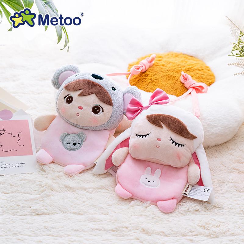Metoo Jibao Kawaii Doll Mini Crossbody Bag Cartoon Panda Bunny Fox Bag Plush Toy Kids Festival Gift