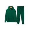 Autumn/Winter Solid Color Hooded Sweatshirt and Sport Pants Set - Unisex Casual Two-Piece
