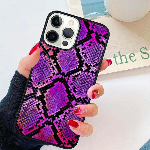

Snake Skin Texture Phone Case Cover For iPhone 17 Air 15 16 14 13 12 Pro Max 11 Pro Max Plus Coque Shell iPhone 13pro