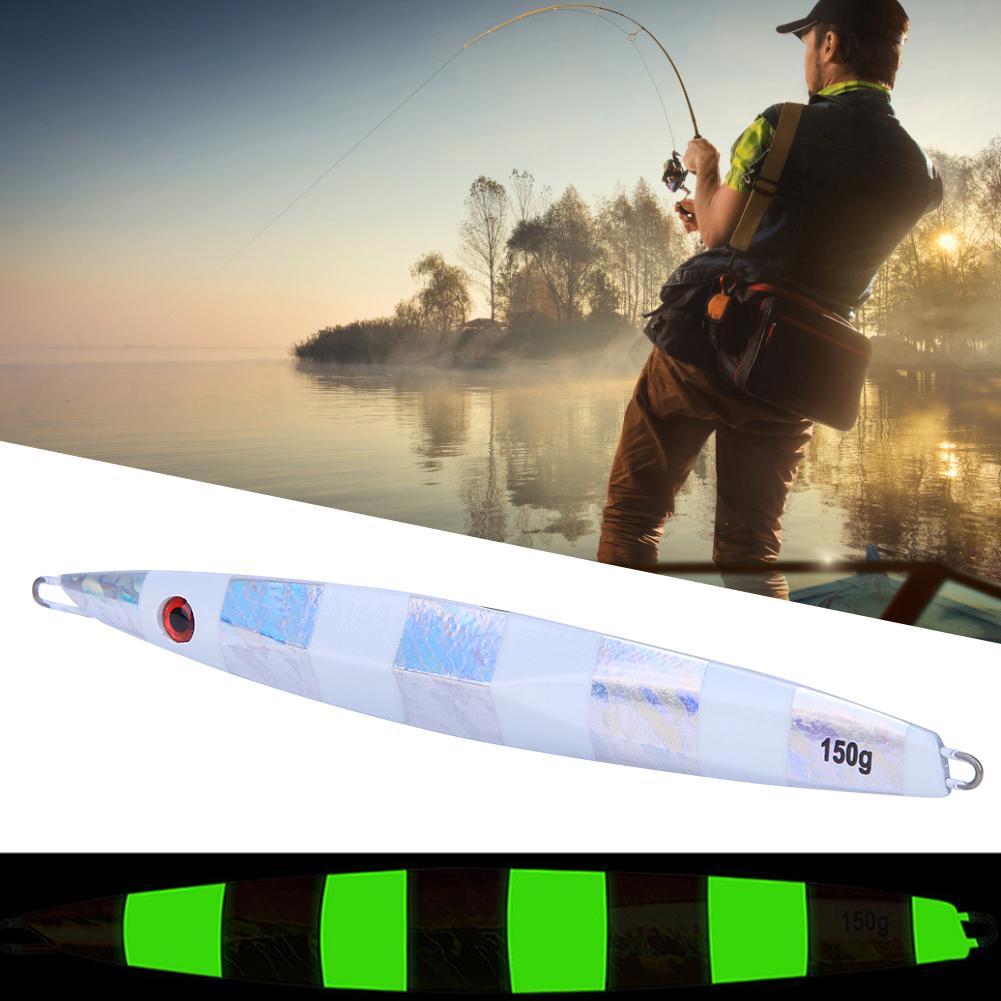 150g Simulated Fish Artificial Fishing Bait Night Light Lure Fishing Tackle AccessorySilver