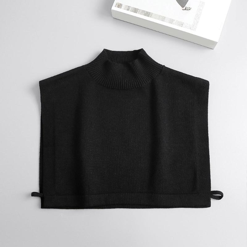 Ribbed Shawl For Women Winter False Collar for Women Neck Wrap Men Women Turtleneck Collar Ribbed Knitted Elastic