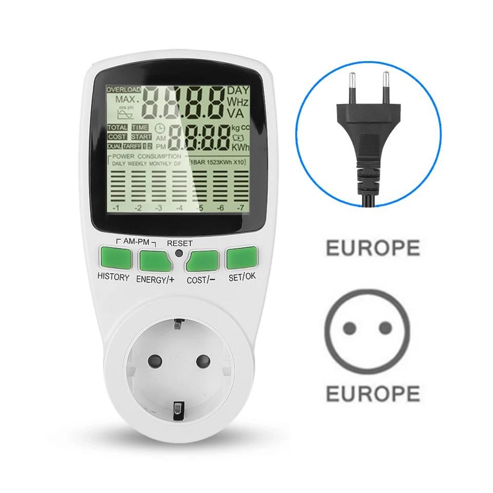 Electronic Energy Meter Measuring Outlet Socket Digital Wattmeter Power Voltage Wattmeter Power
