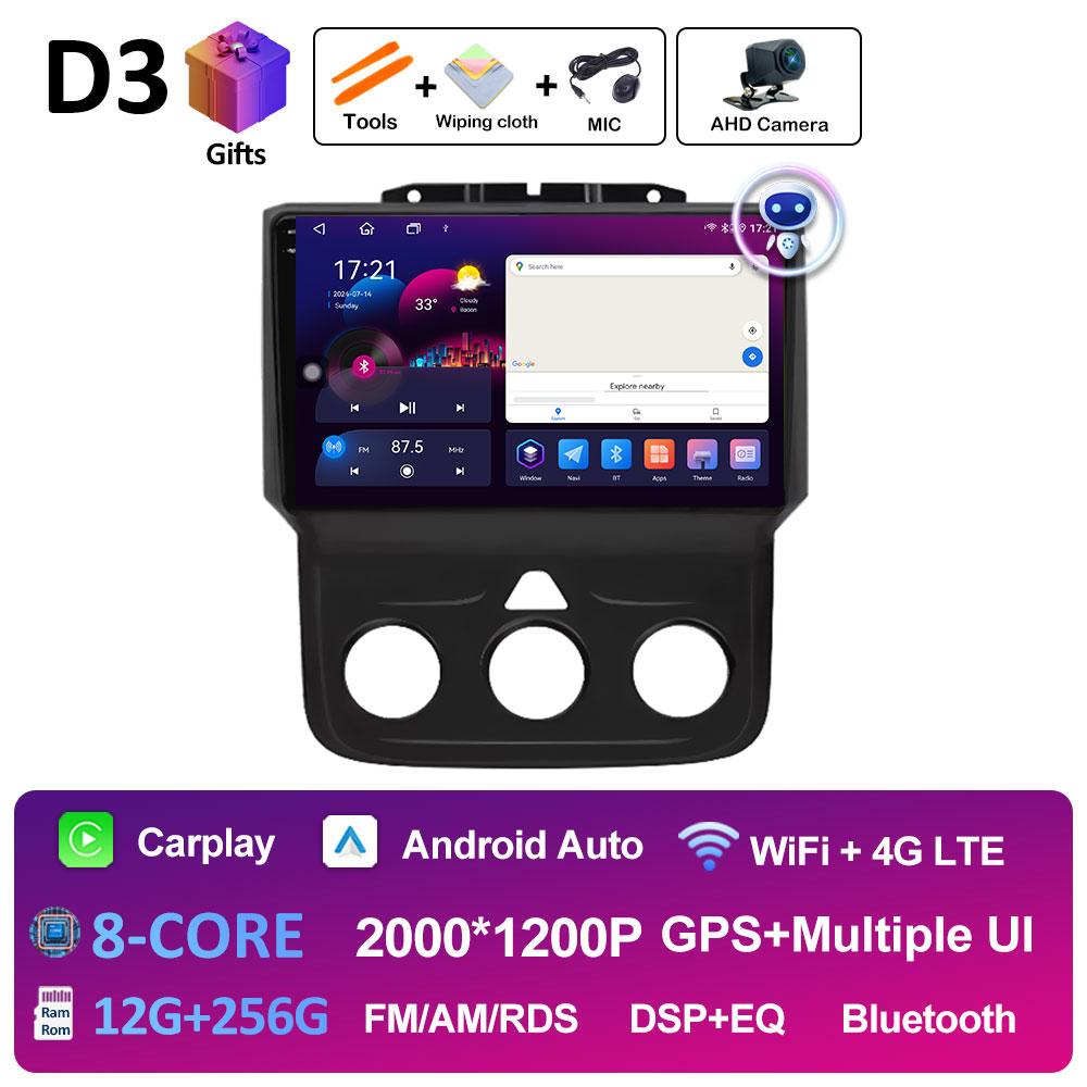 GPS Android Smart System For Dodge Ram 1500 2500 3500 2013 2014 2015 2016 2017 2018 DSP Stereo Car Multimedia Video Player WIFI