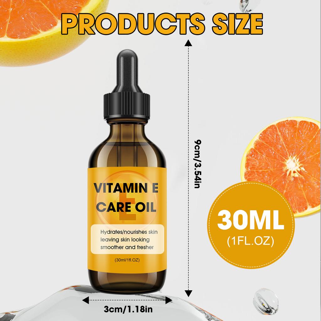 Vitamin E Facial Oil 30ml – Regenerating & Nourishing Skincare Serum with Dropper
