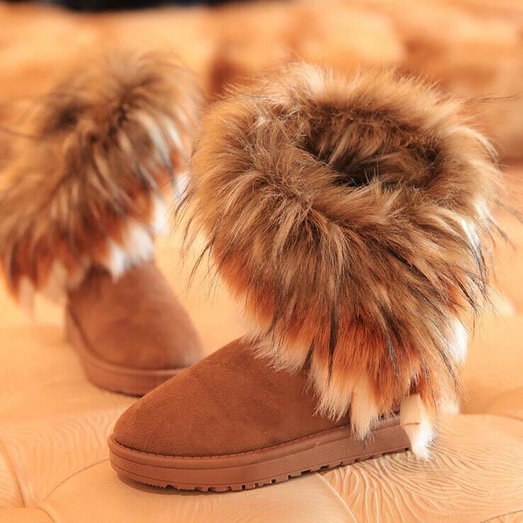 

Женская обувь Меховые ботинки Зимние теплые ботильоны для женщин Снежные ботинки Круглый носок Слипоны Женские Флоковые Снежные ботинки Женская обувь 36