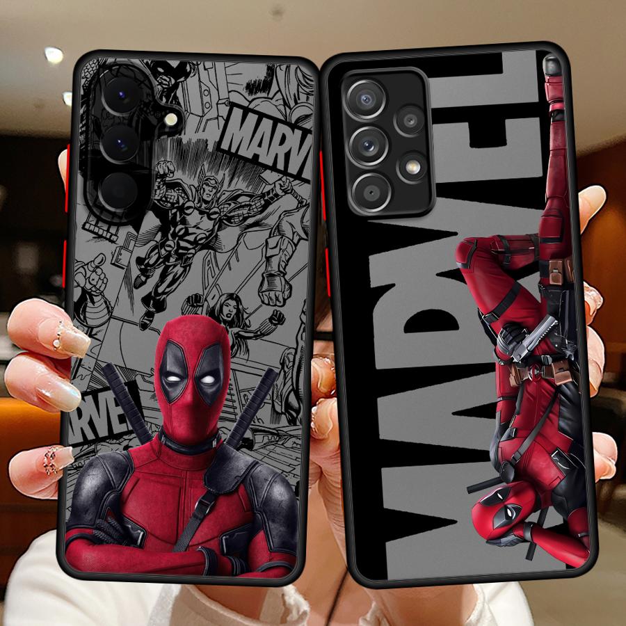 Case for Samsung Galaxy A52S A72 A54 A56 A55 A35 A17 A52 A73 A33 A34 A36 A53 A16 A15 A14 A23 Phone Cover Marvel Deadpool
