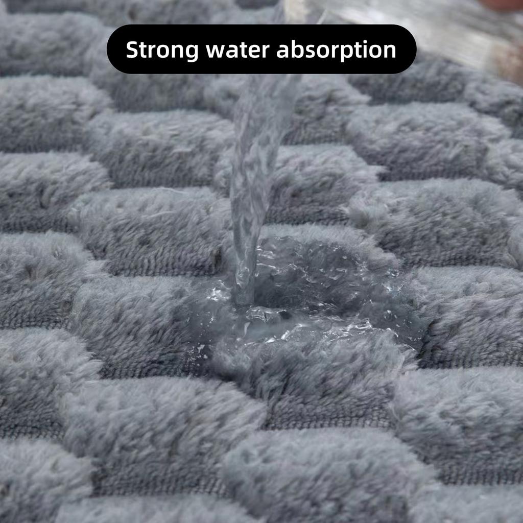 Badezimmerteppich-rutschfeste Badematte, ultraweicher Mikrofaser-Plüsch-Badezimmerteppich, saugfähiger Duschteppich, geeignet für Schlafzimmer us