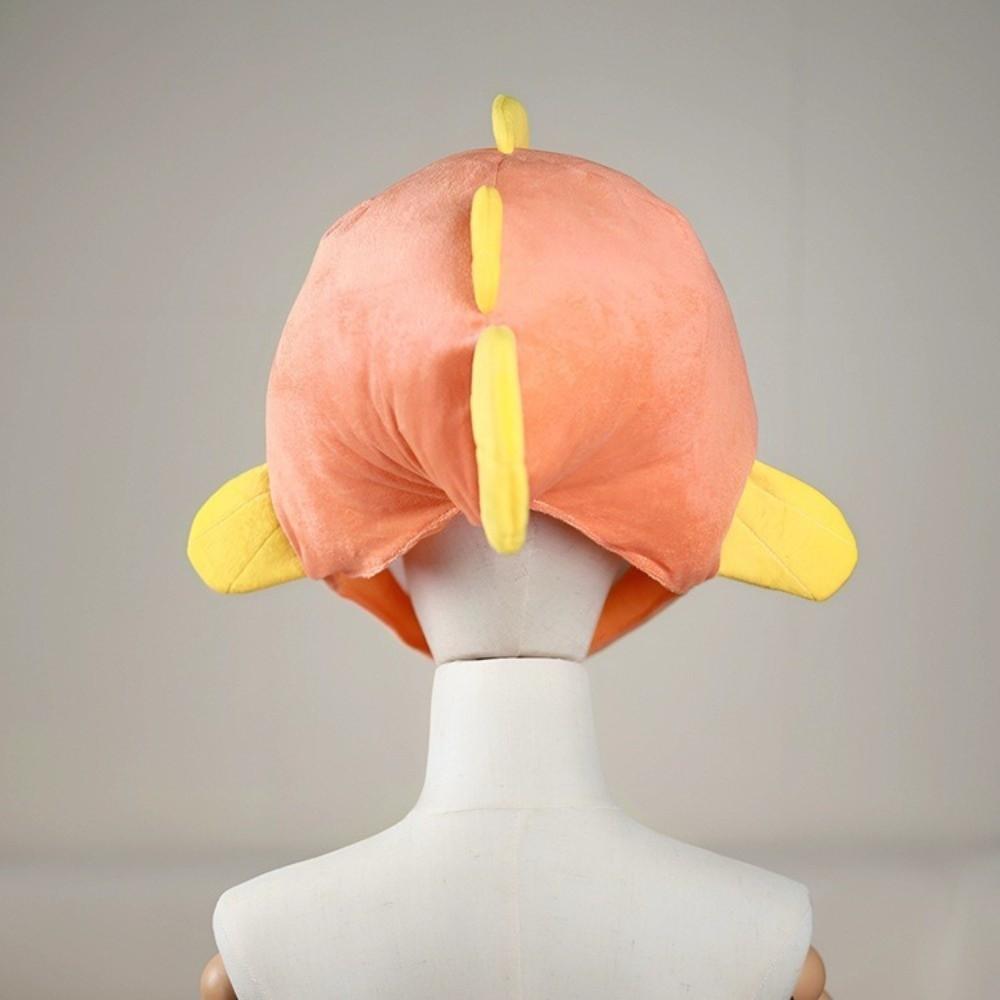 Soft Skin-friendly Plush Anglerfish Hat Open Mouth Fish Cosplay Cap Fish Headwear Birthday Holiday