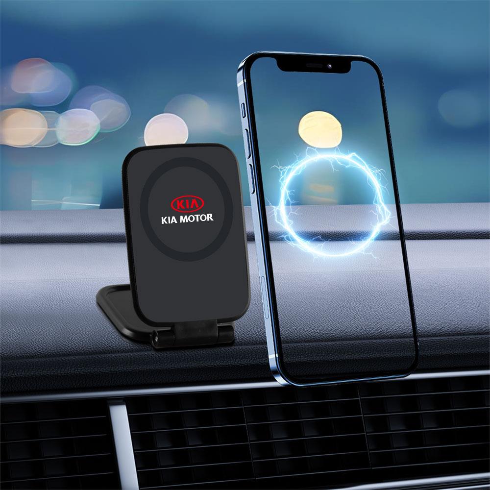 New Car Magnetic magsafe Phone Holder Foldable Anti-shake Mobile Stand for Kia Sportage 3 Rio K2 Ceed Carnival Picanto Soul EV6JE1