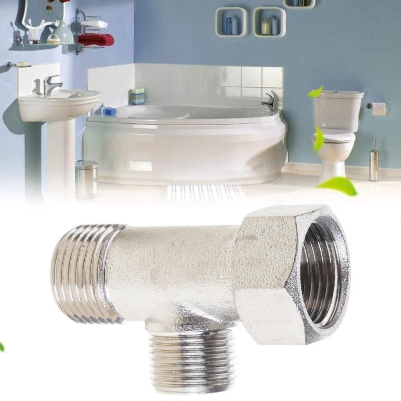Professional Water Valves Splitters 7/8Inch Sturdy Brass Construction Leak Resistant Designs Bidet Shower Connectors