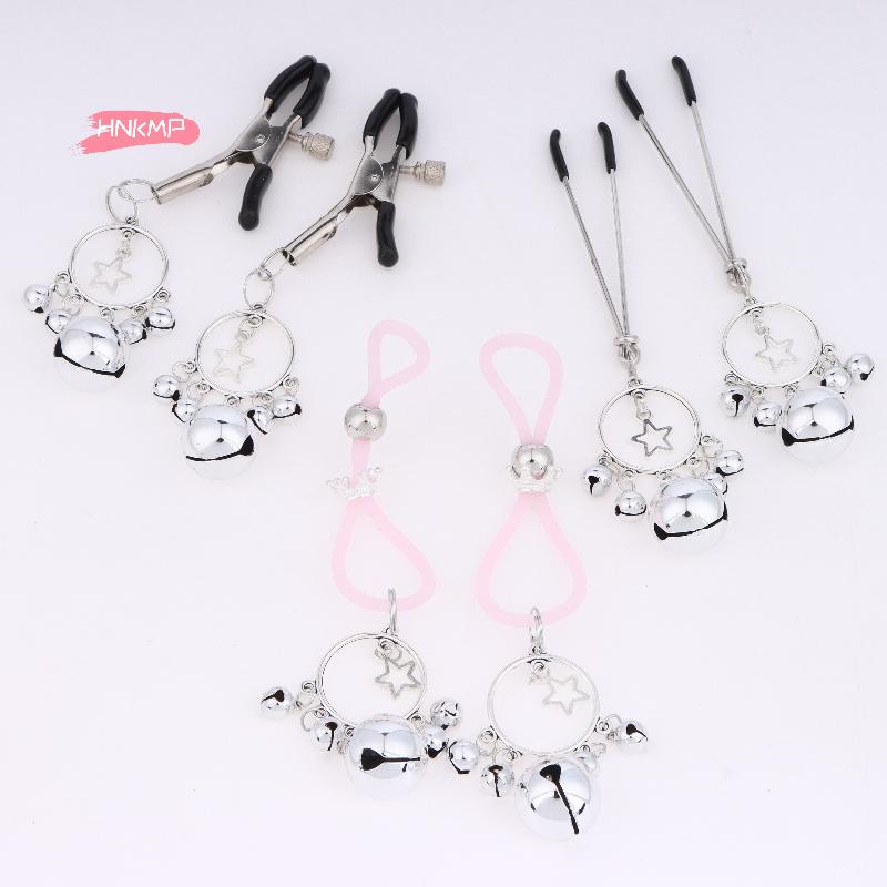 1 Pair Bell Breast Clip Nipple Clips SM Female Nipple Massage Clamps Clitoris Stimulation Adult Sex Toy For Women Training Tool