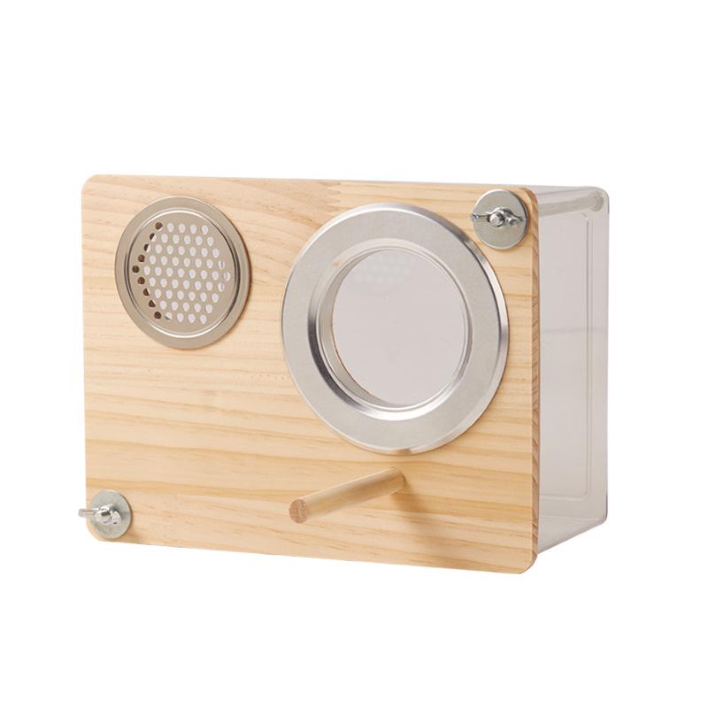 Jessie Transparent Birdhouse Budgie Lovebird Nest Cage Inside/Outside Breeding Box Supplies