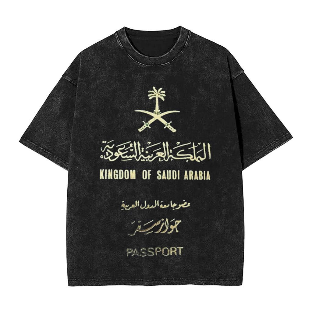 Harajuku Gewaschenes Hemd Saudi-Arabien September Accessoires Neuheit T-Shirt Oversize Nationalfeiertag Streetwear Sommer T-Shirt