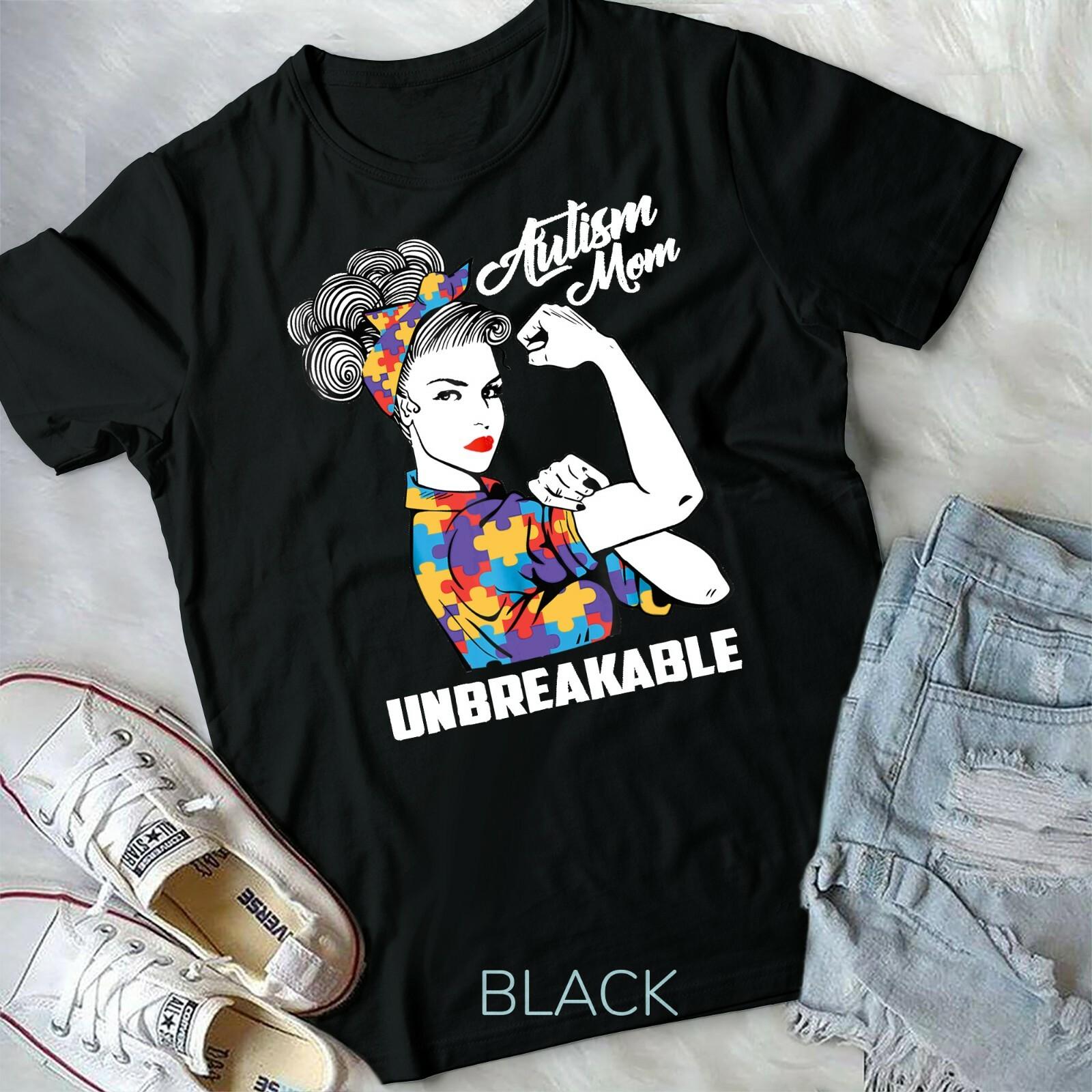 Autism Mom Unbreakable T-shirt Autism Awareness GifT-shirt Unisex Youth T-shirt XXXXL