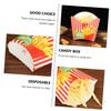 Mipcase 200-Piece Box French Fry Boxes, Snack French Fry Boats, Food Trays, Disposable French Fry Cases, Chip Packaging Boxes, Cartons, Highlight Red