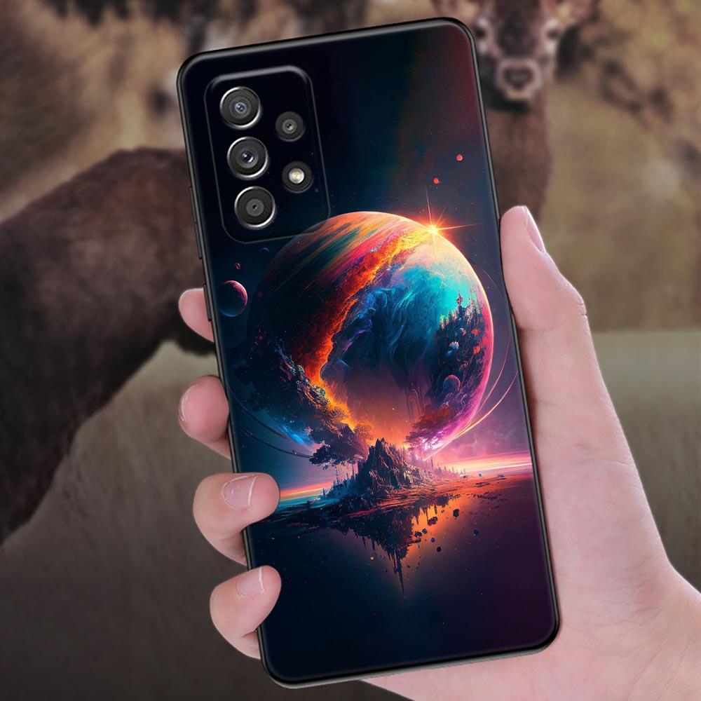 Universe Starry Phone Cover Galaxy A53 5G Case For Samsung A54 A55 A52S A51 A71 A73 A72 A35 A32 A33 Cases Sky Space Planet Stars