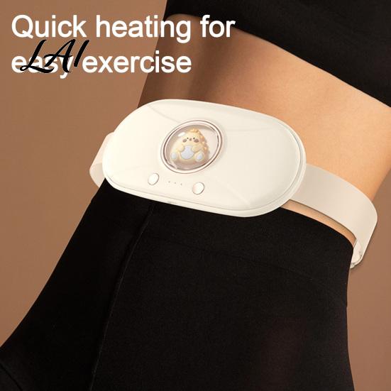 Electric Heating Pad for Cramps Heated Waist Belt Menstrual Pain Relief 3 Temperature Portable Heat Therapy Travel with Vibration Massage,